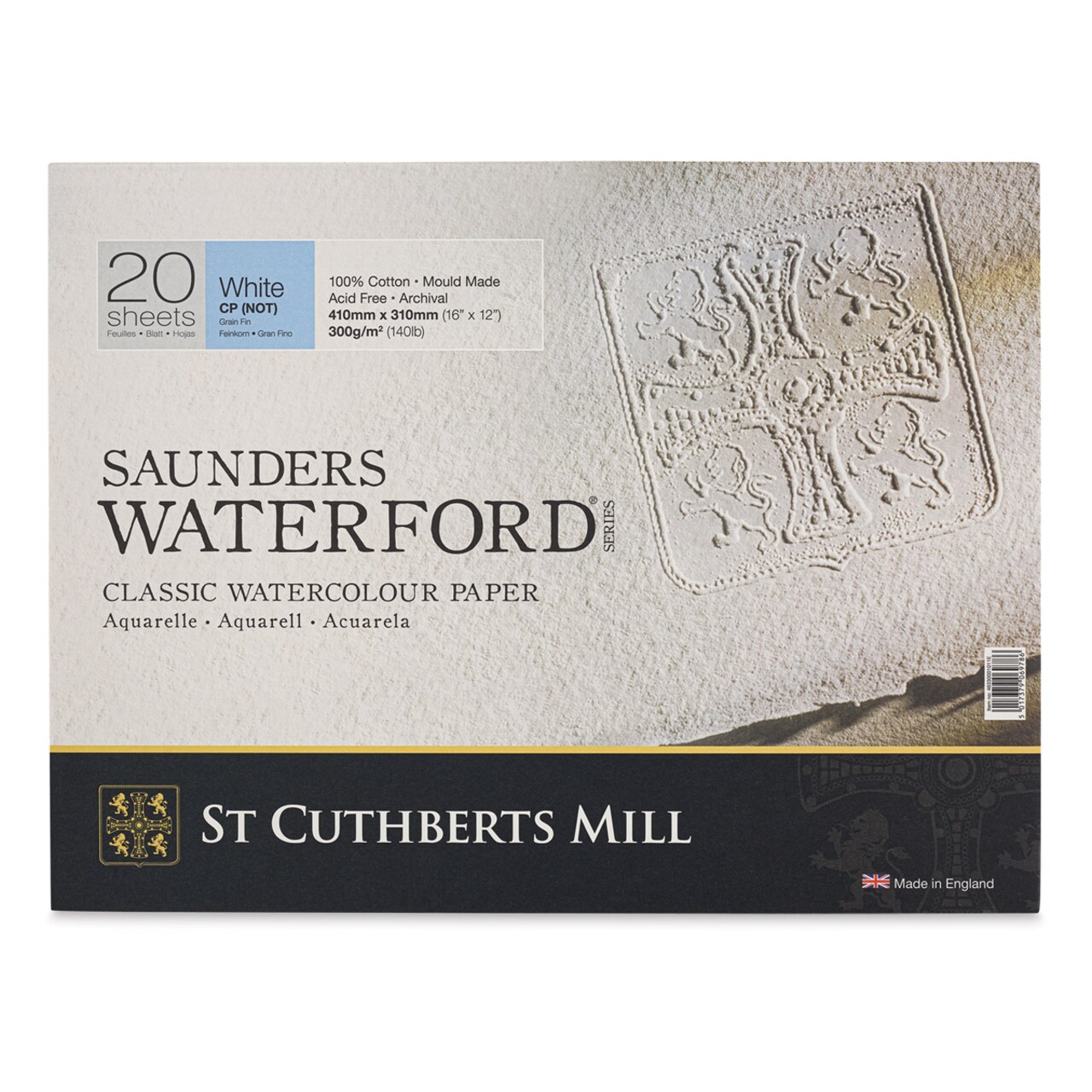 Saunders Waterford Watercolor Block - 12" x 16", Cold Press, 140 lb, 20 Sheets